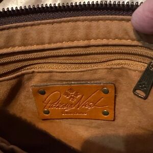 Patricia Nash Embossed Tan Leather Wristlet